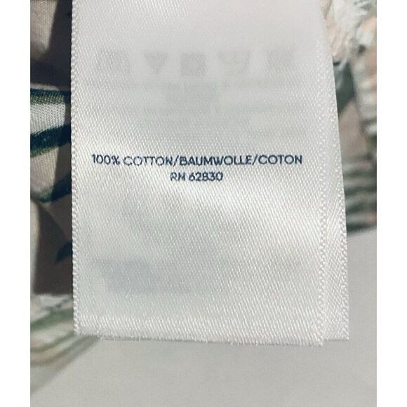 Lands End Top Womens 2X Pink White Striped Palm Tropical Long Sleeve Tunic Boho - Picture 7 of 9